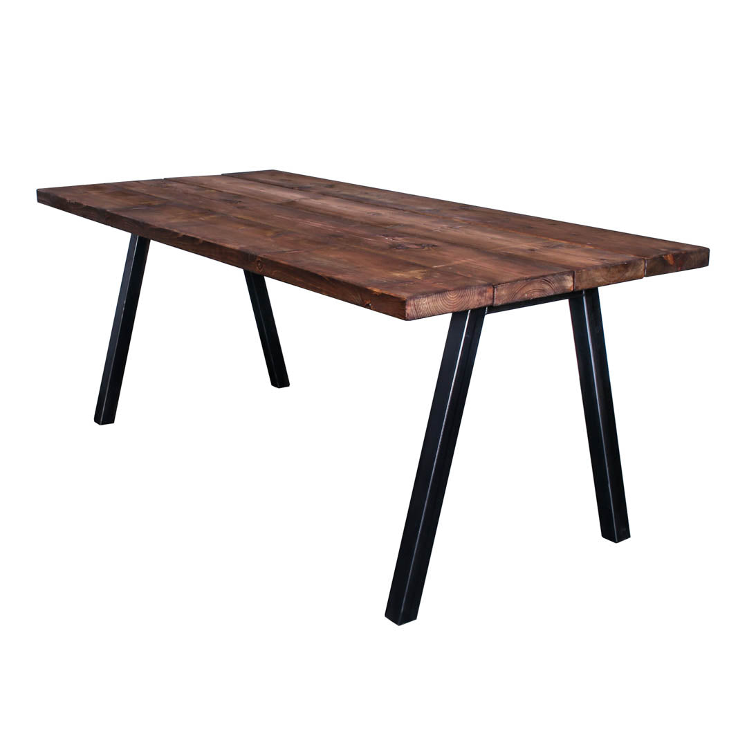 extra chunky rustic industrial dining table chunk 2 4 board walnut