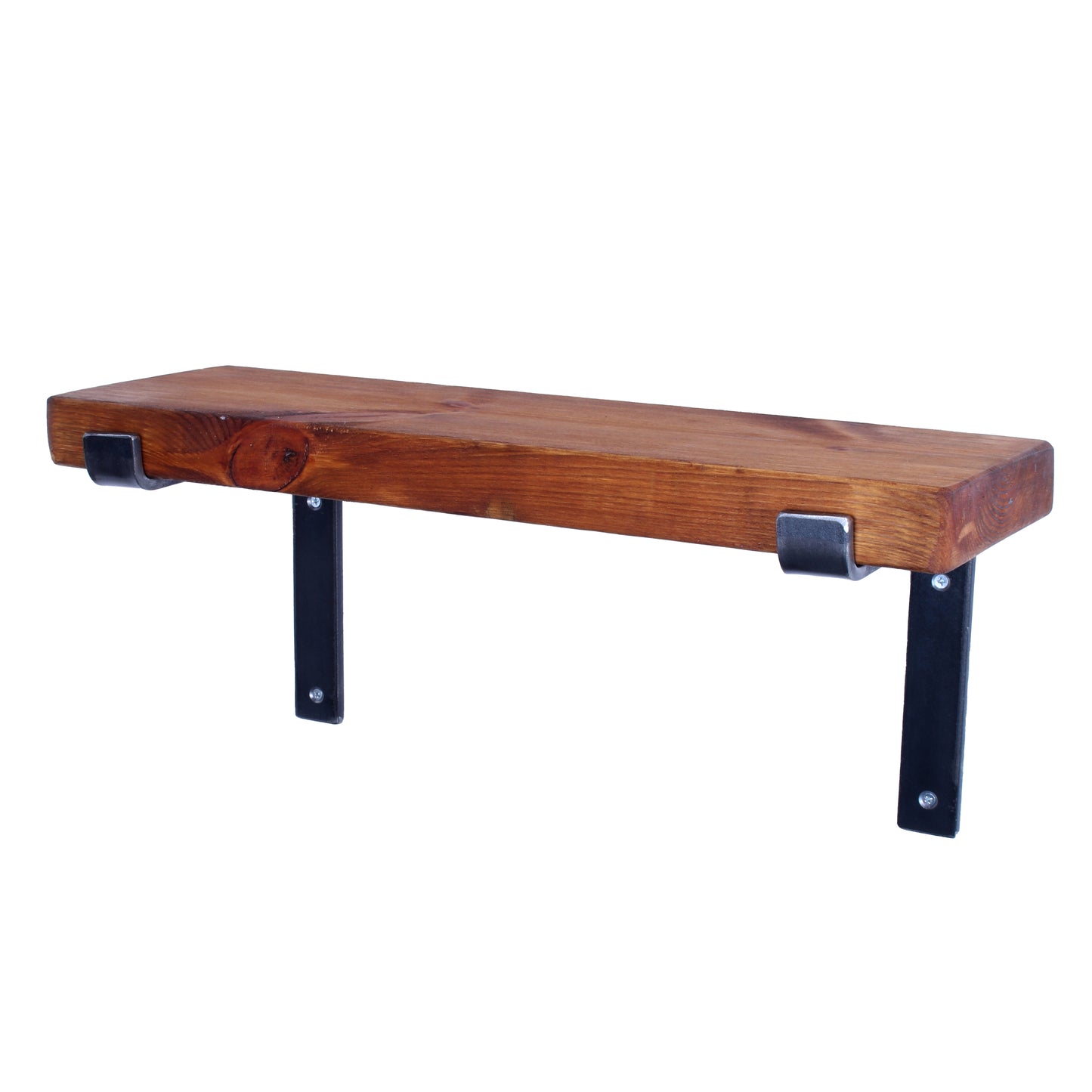 extra chunky rustic industrial shelf down brackets oak