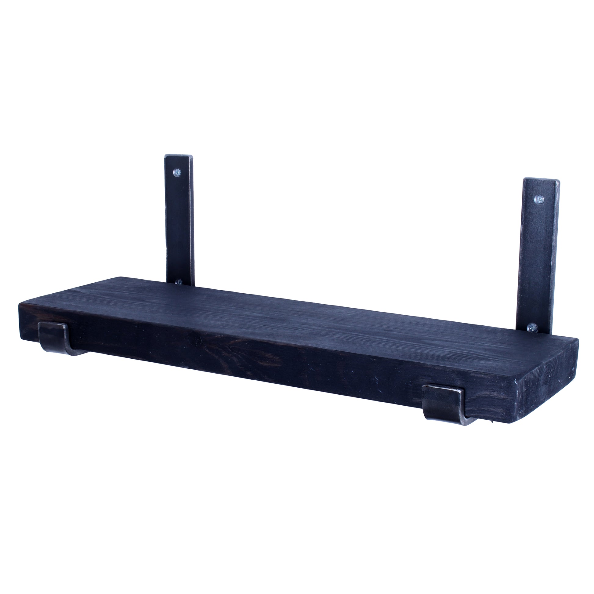 extra chunky rustic industrial shelf up brackets charcoal