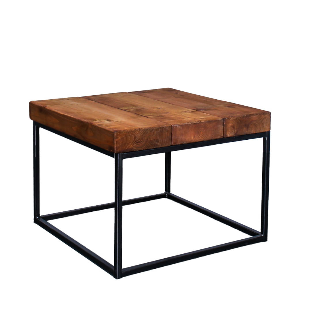 extremely chunky handmade rustic industrial cube coffee table 1 oak