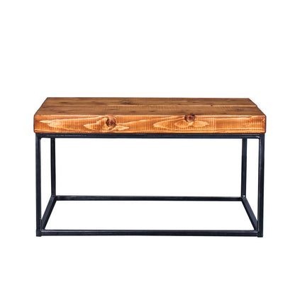 extremely chunky handmade rustic industrial cube coffee table 2 oak