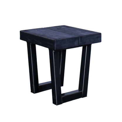 extremely chunky handmade rustic industrial side table chunk 1 charcoal