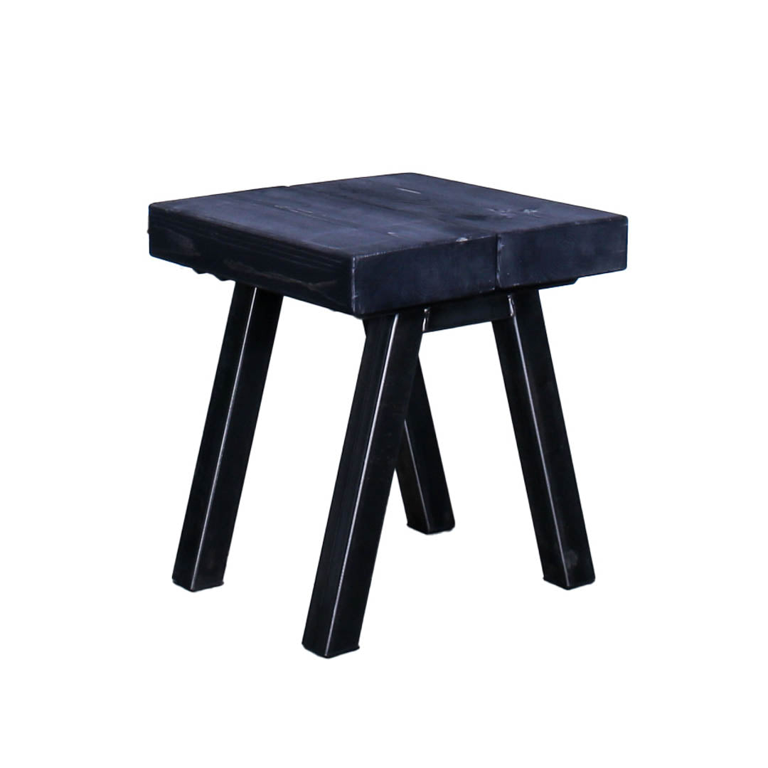 extremely chunky handmade rustic industrial side table chunk 2 charcoal