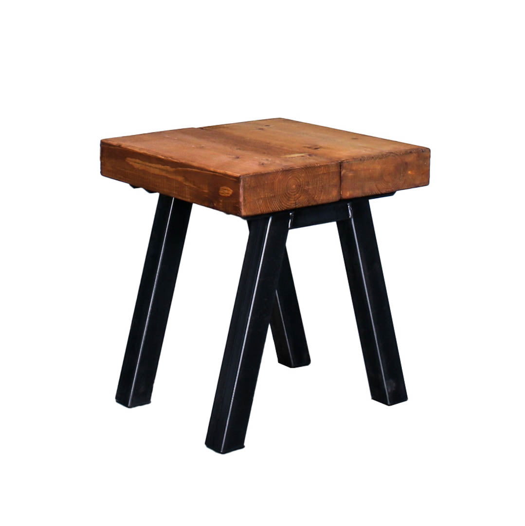 extremely chunky handmade rustic industrial side table chunk 2 oak