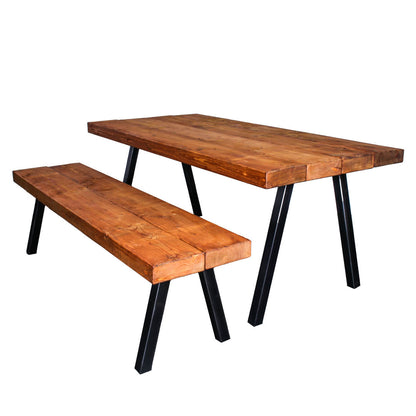 extremely chunky rustic industrial bench chunk 2 oak