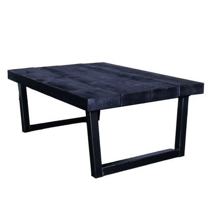 extremely chunky rustic industrial coffee table chunk 1 4 boards charcoal