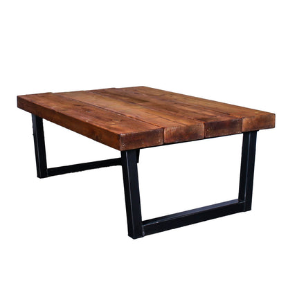 extremely chunky rustic industrial coffee table chunk 1 4 boards oak