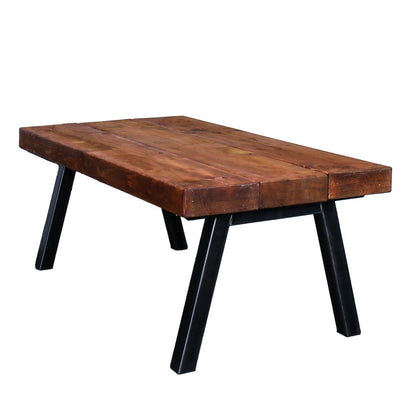 extremely chunky rustic industrial coffee table chunk 2 4 boards oak