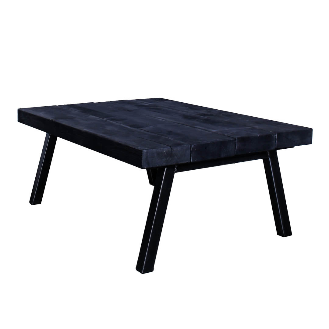 extremely chunky rustic industrial coffee table chunk 2 4 boards charcoal