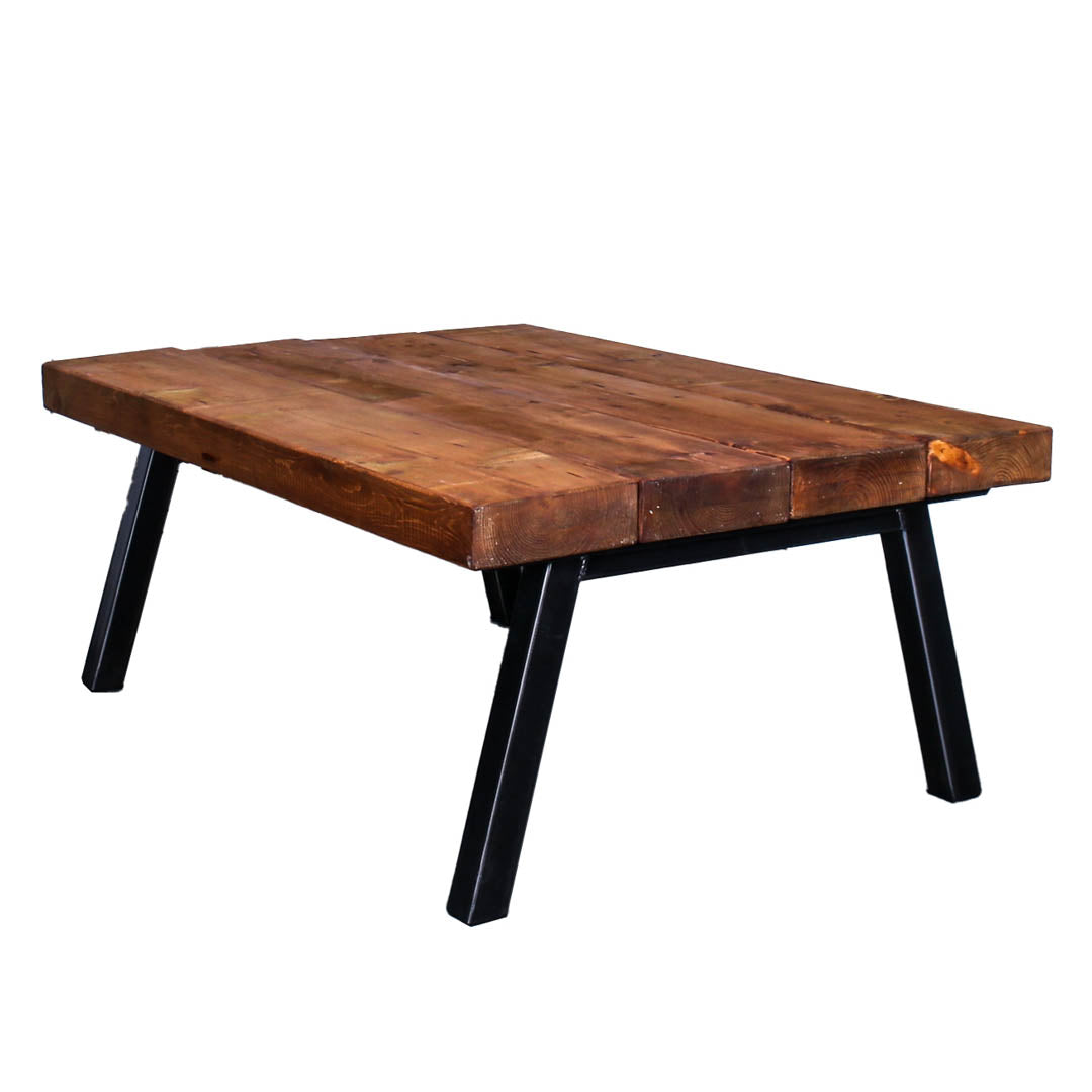 extremely chunky rustic industrial coffee table chunk 2 4 boards oak