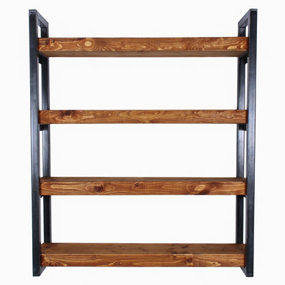 extremely chunky rustic industrial shelving unit 4 boards oak