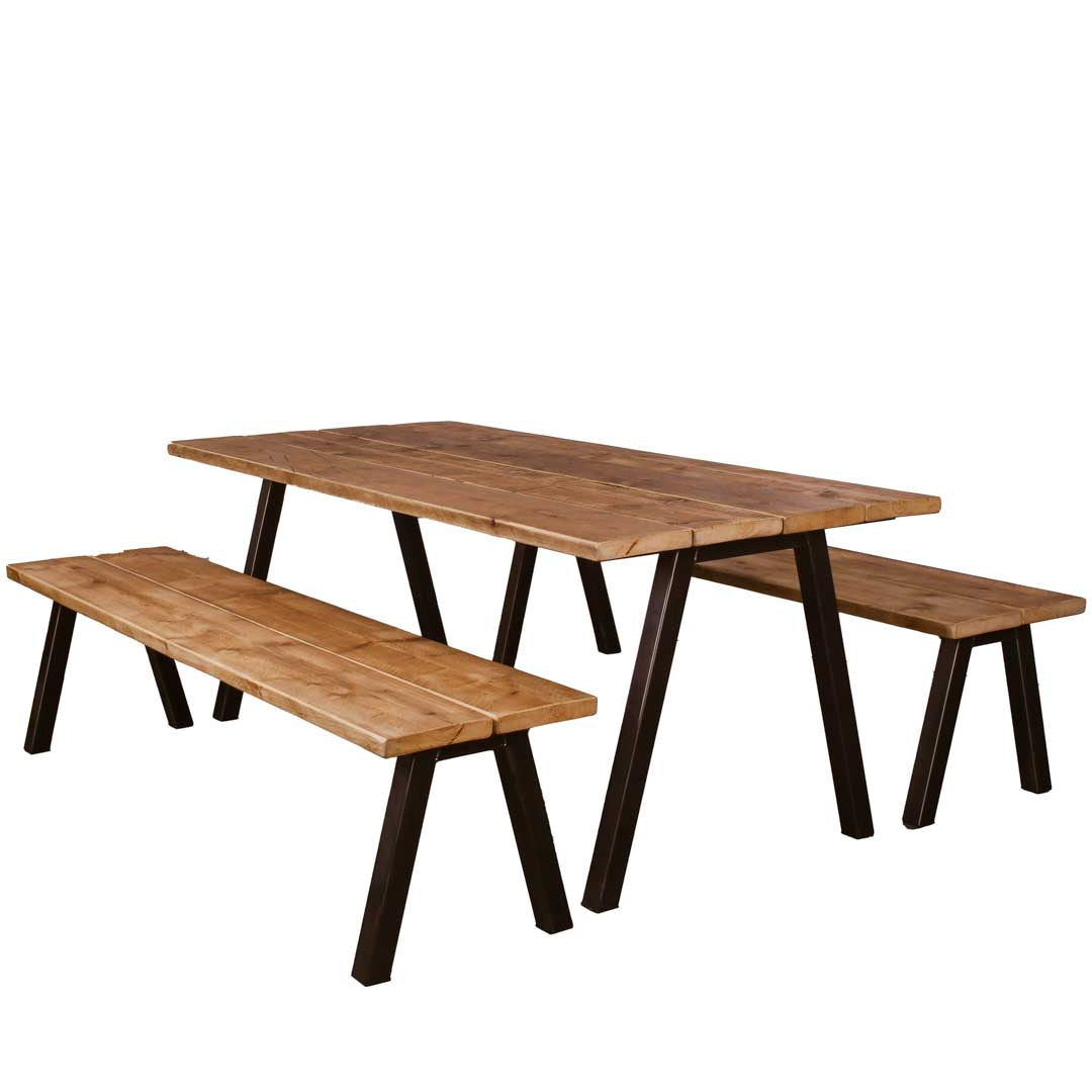 reclaimed scaffold board bench chunk 2  clear
