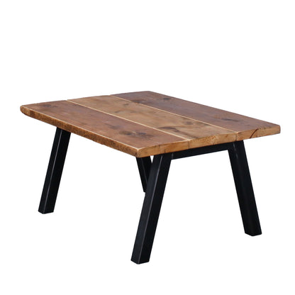 reclaimed scaffold board rustic industrial coffee table chunk 2 3 plank clear