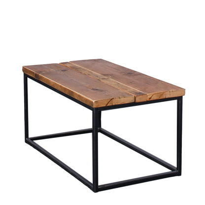 reclaimed scaffold board rustic industrial coffee table cube 1 clear