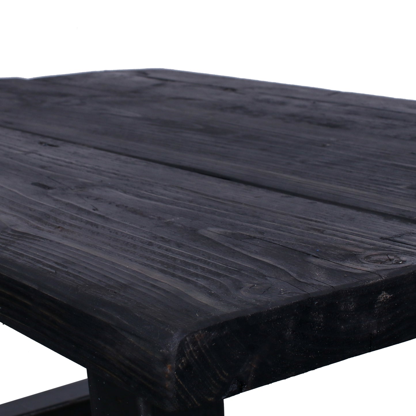 reclaimed scaffold board rustic industrial stain sample corner detail charcoal