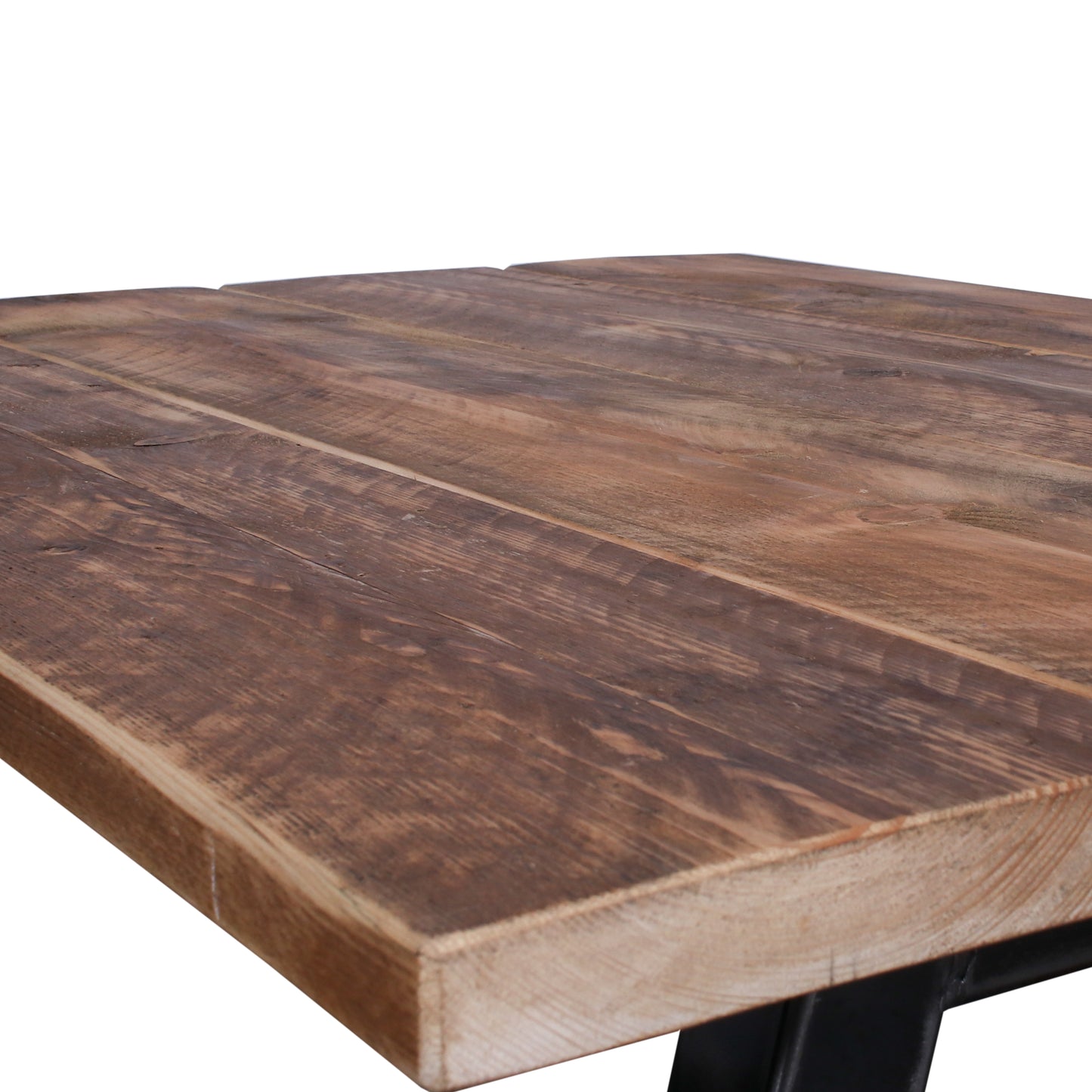 reclaimed scaffold board rustic industrial stain sample corner detail clear oil