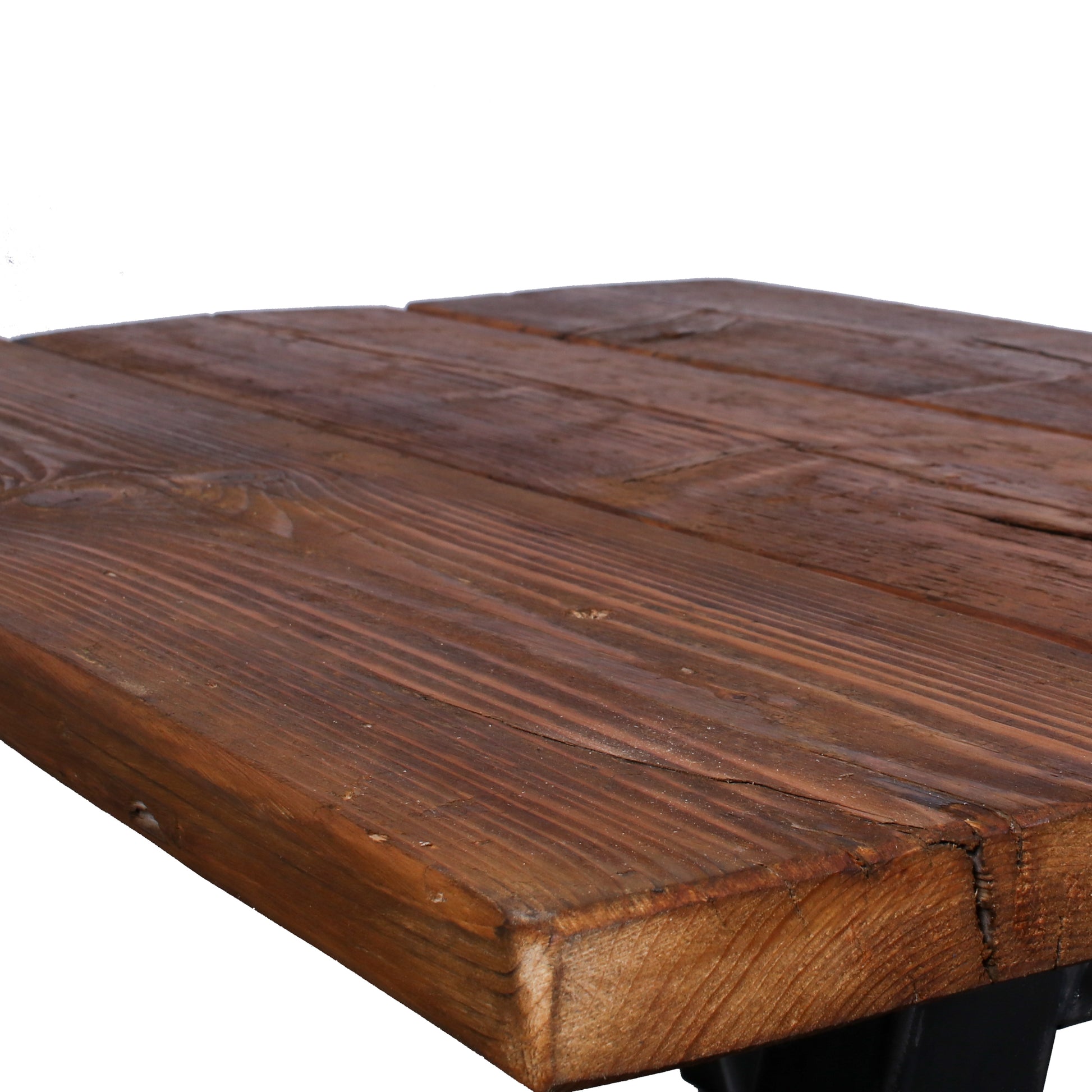 reclaimed scaffold board rustic industrial stain sample corner detail oak