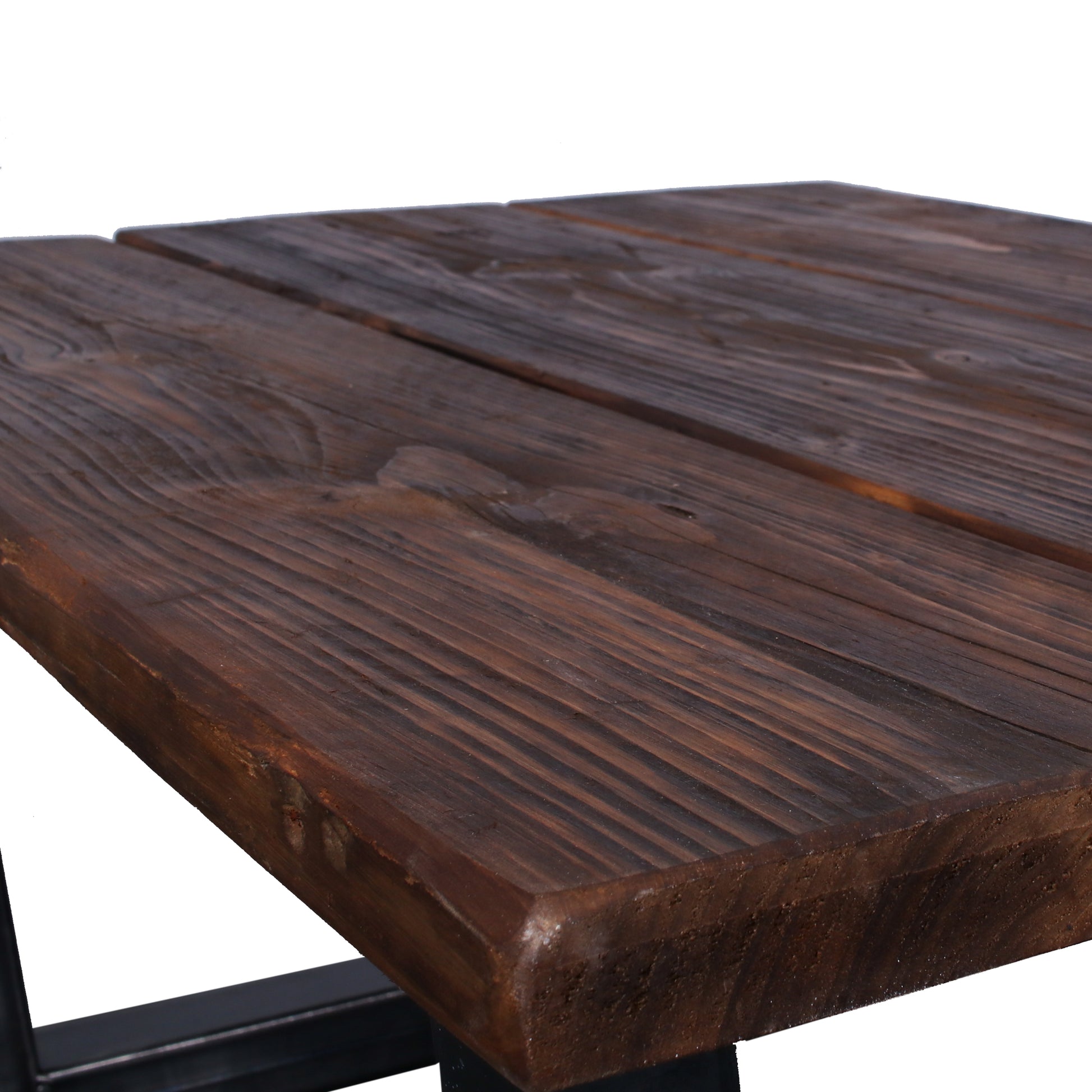 reclaimed scaffold board rustic industrial stain sample corner detail walnut 