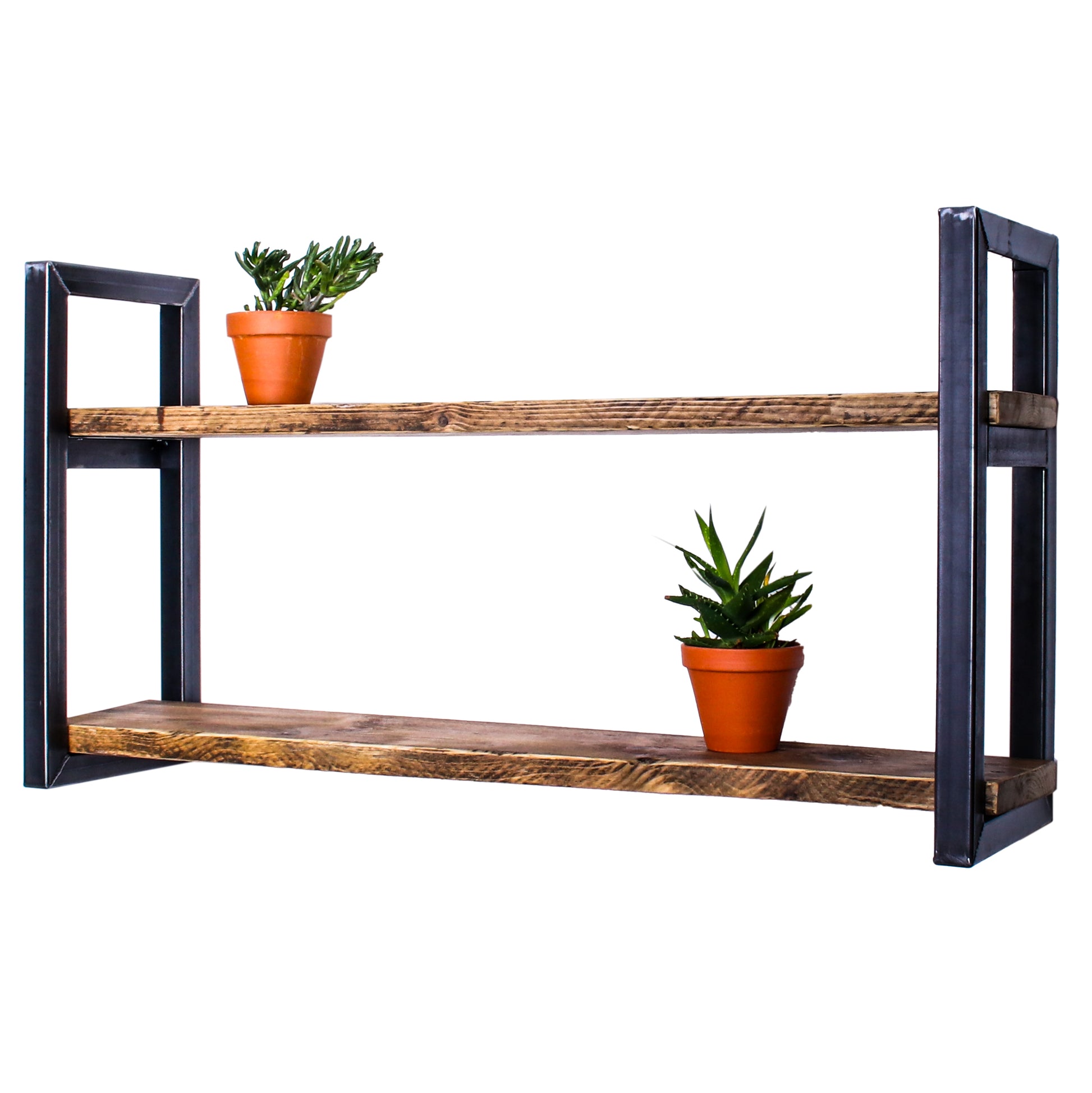 reclaimed scaffold board shelving unit 2 board