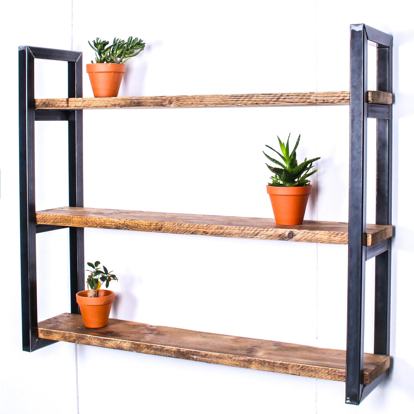 reclaimed scaffold board shelving unit 3 board