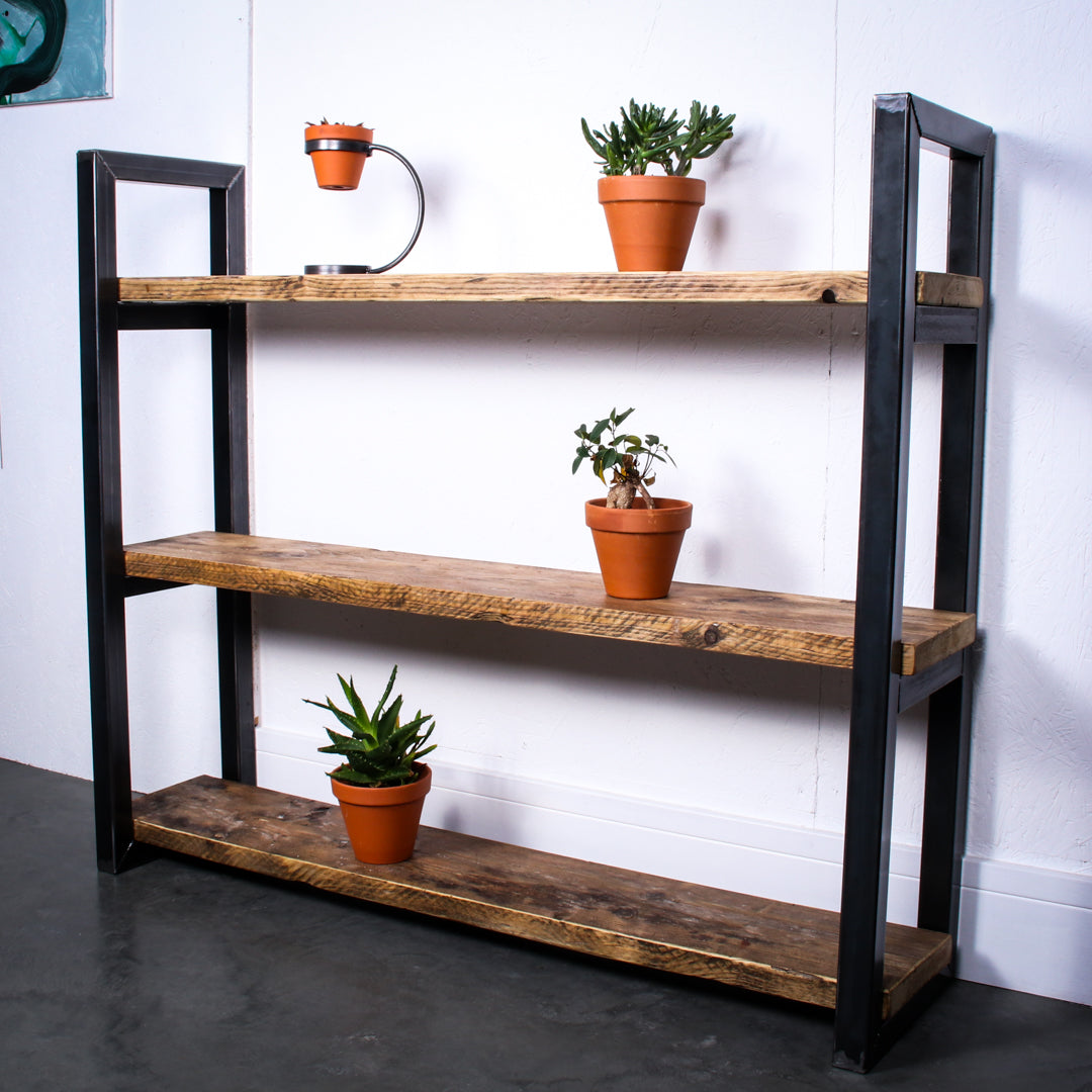 reclaimed scaffold board shelving unit 3 board floor standing