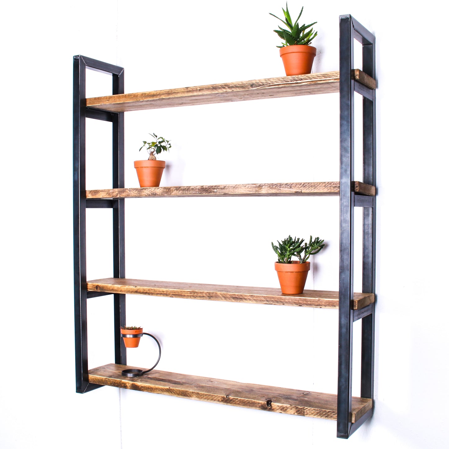 reclaimed scaffold board shelving unit 4 board