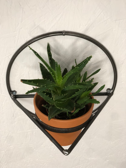 round wall plant pot holder top