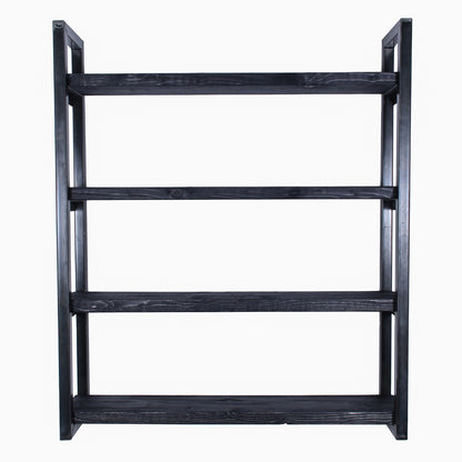 rustic industrial handmade shelving unit 4 board charcoal